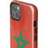 Morocco Flag Distressed iPhone 15 Plus Impact Case